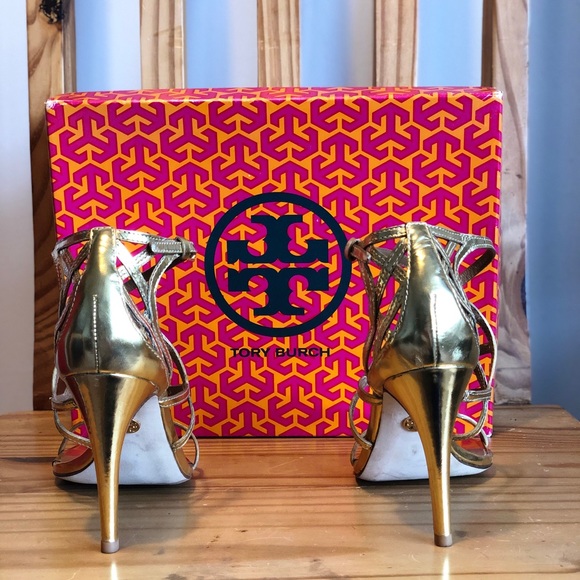 Tory Burch Metallic Heels - Picture 8 of 9